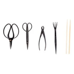 Werkzeugset Für Die Bonsaipflege, 5-teilig, Mit Aufbewahrungstasche -Stilvolles Gartenmöbelgeschäft 0220401215 Werkzeugetui Scheren Kralle Zange Pinzette Staebchen 2