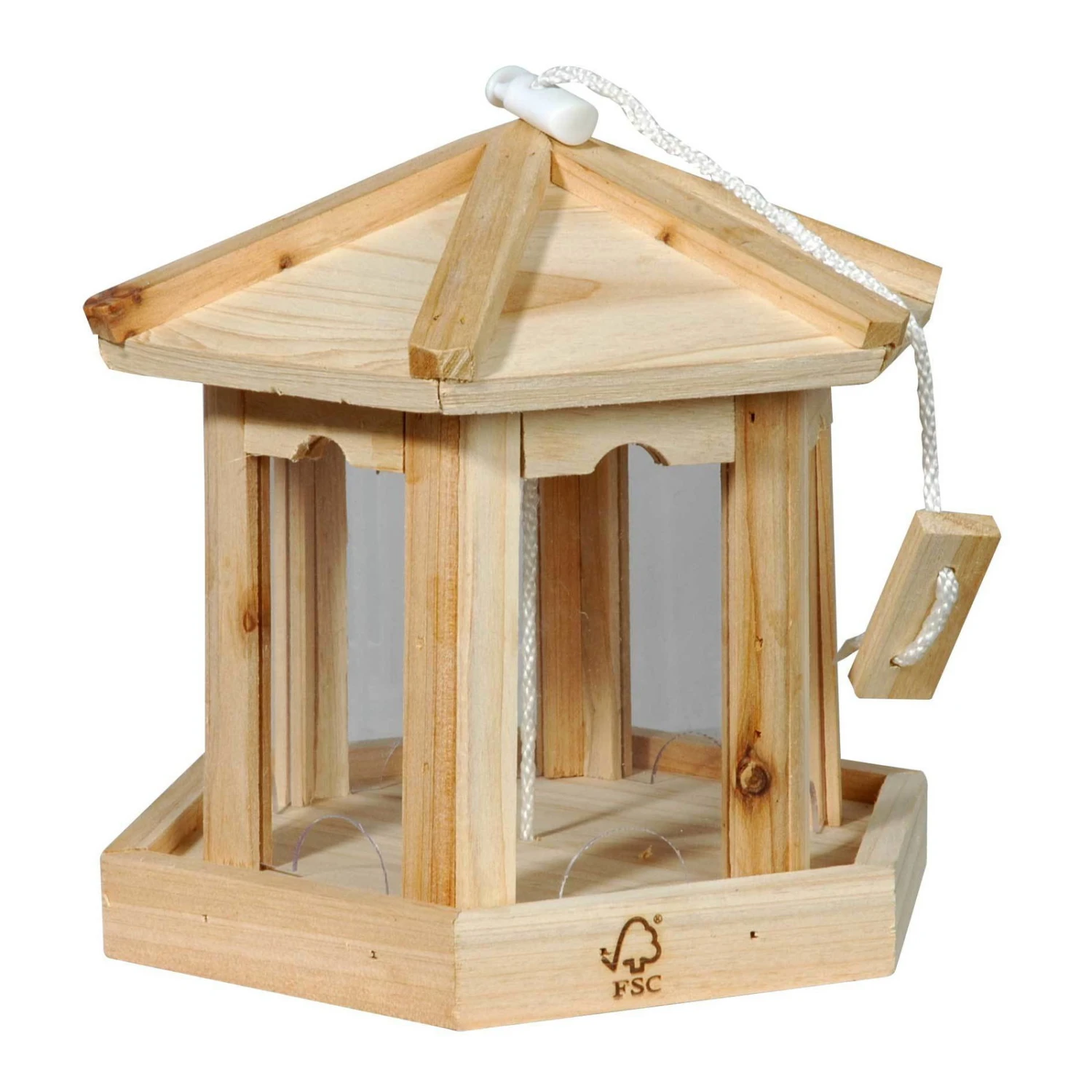 Vogelhaus Pavillon 6-Eck Hängend, FSC®-Holz Und Acrylglas, Ca. 19 X 18 X 18 Cm 1 Vogelhaus Pavillon 6-Eck Hängend, FSC®-Holz Und Acrylglas, Ca. 19 X 18 X 18 Cm
