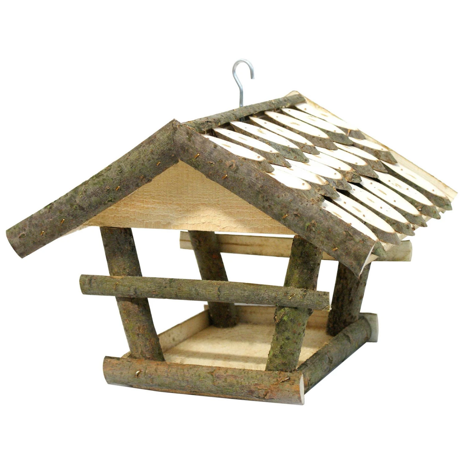 Vogelhaus Mit Erlendach, 38 X 32 X 26 – 29 Cm Zum Aufhängen 1 Vogelhaus Mit Erlendach, 38 X 32 X 26 – 29 Cm Zum Aufhängen