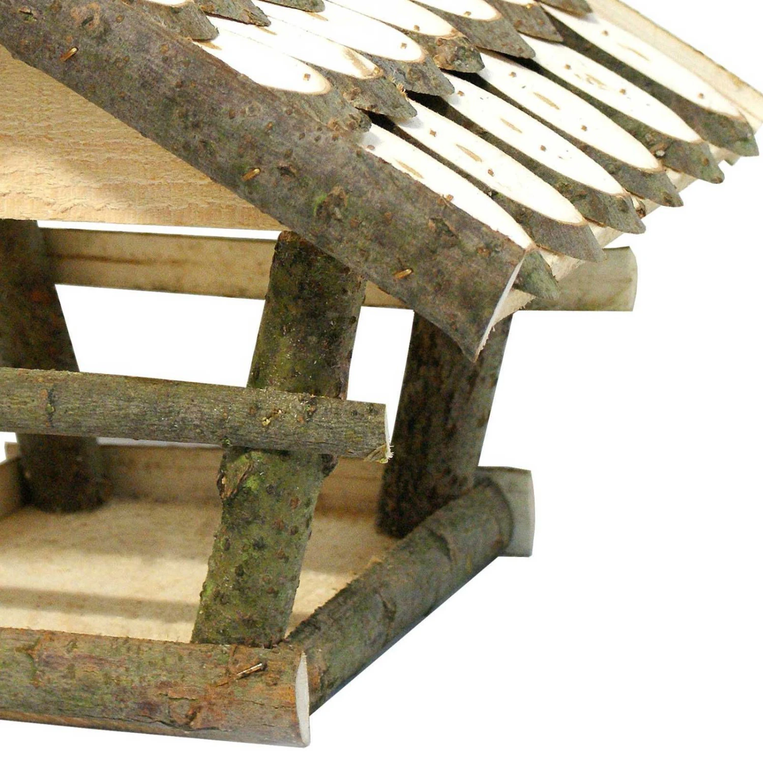 Vogelhaus Mit Erlendach, 38 X 32 X 26 – 29 Cm Zum Aufhängen 2 Vogelhaus Mit Erlendach, 38 X 32 X 26 – 29 Cm Zum Aufhängen – Bild 2