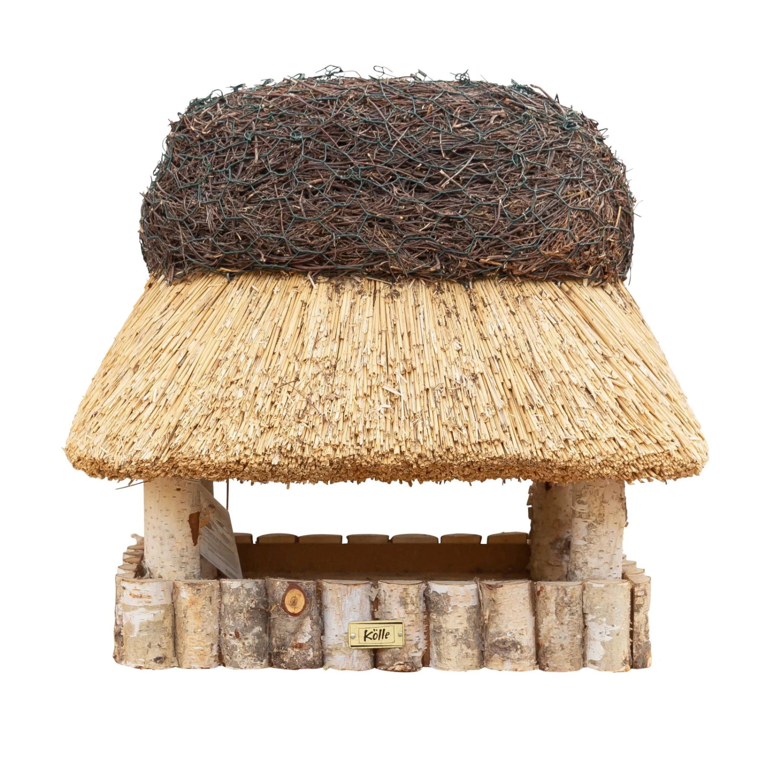 Kölle Vogelhaus „Pellworm“ Mit Reetdach, Eckig, Birke Natur, 45 Cm Hoch 1 Kölle Vogelhaus „Pellworm“ Mit Reetdach, Eckig, Birke Natur, 45 Cm Hoch