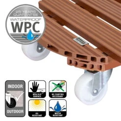 Multi Roller WPC, 150 Kg Tragkraft, Ca. 39 X 39 X 11 Cm -Stilvolles Gartenmöbelgeschäft 0920600467 multi roller wpc terracotta 5 116651