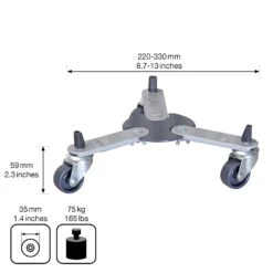 Multi Roller Sun City, Tragkraft 75 Kg, Stahl, Ca. 6 X 26,5-37,5 Cm -Stilvolles Gartenmöbelgeschäft 0920600493 multi roller suncity small 4 116676