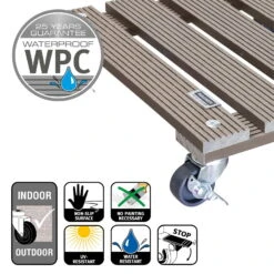 Multi Roller WPC, Tragkraft 80 Kg, Ca. 7 X 29 X 29 Cm 8 Multi Roller WPC, Tragkraft 80 Kg, Ca. 7 X 29 X 29 Cm -Stilvolles Gartenmöbelgeschäft 0920600506 multi roller wpc taupe 5 116687