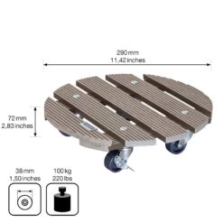 Multi Roller WPC, Tragkraft 100 Kg, Taupe, Ca. 7 X 29 X 29 Cm 11 Multi Roller WPC, Tragkraft 100 Kg, Taupe, Ca. 7 X 29 X 29 Cm -Stilvolles Gartenmöbelgeschäft 0920600507 multi roller wpc taupe 4 116694