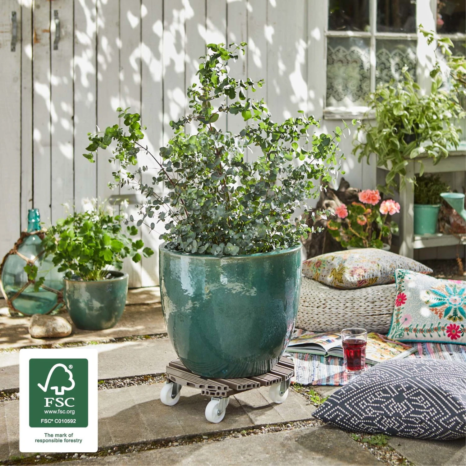 Multi Roller WPC, Tragkraft 150 Kg, Taupe, Ca. 11 X 39 X 39 Cm 2 Multi Roller WPC, Tragkraft 150 Kg, Taupe, Ca. 11 X 39 X 39 Cm – Bild 2