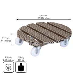 Multi Roller WPC, Tragkraft 150 Kg, Taupe, Ca. 11 X 39 X 39 Cm 11 Multi Roller WPC, Tragkraft 150 Kg, Taupe, Ca. 11 X 39 X 39 Cm -Stilvolles Gartenmöbelgeschäft 0920600508 multi roller wpc taupe 4 116700