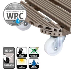 Multi Roller WPC, Tragkraft 150 Kg, Taupe, Ca. 11 X 39 X 39 Cm 8 Multi Roller WPC, Tragkraft 150 Kg, Taupe, Ca. 11 X 39 X 39 Cm -Stilvolles Gartenmöbelgeschäft 0920600508 multi roller wpc taupe 5 116699