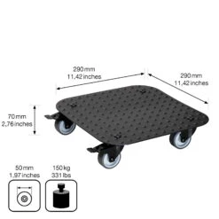 Pflanzenroller 'Alaska', Tragkraft 150 Kg, Anthrazit, Alu, 7 X 29 X 29 Cm -Stilvolles Gartenmöbelgeschäft 0920600517 pflanzenroller alaska 4 116724