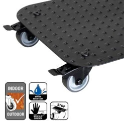 Pflanzenroller 'Alaska', Tragkraft 150 Kg, Anthrazit, Alu, 7 X 29 X 29 Cm -Stilvolles Gartenmöbelgeschäft 0920600517 pflanzenroller alaska 5 116723