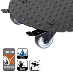 Pflanzenroller 'Alaska', Tragkraft 150 Kg, Anthrazit, Alu, 7 X 30 X 30 Cm -Stilvolles Gartenmöbelgeschäft 0920600518 pflanzenroller alaska 5 116729