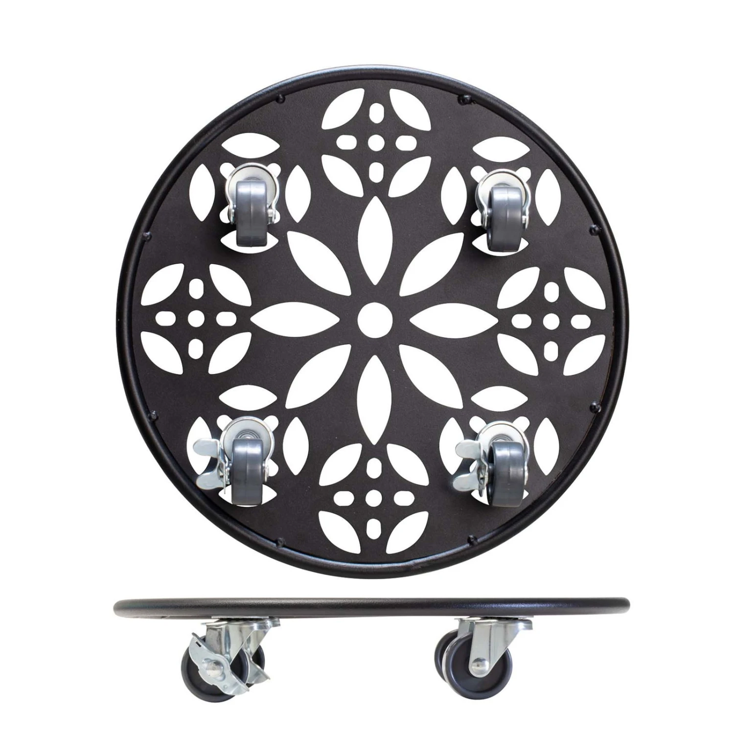 Pflanzenroller GH0936/0937, Tragkraft 100 Kg, Schwarz, Ø 30 Cm 5 Pflanzenroller GH0936/0937, Tragkraft 100 Kg, Schwarz, Ø 30 Cm – Bild 5