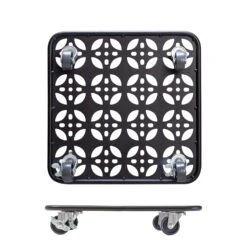 Pflanzenroller GH0936/0937, Tragkraft 80 Kg, Schwarz, Ø 30 Cm -Stilvolles Gartenmöbelgeschäft 0920600521 pflanzenroller 1 116751