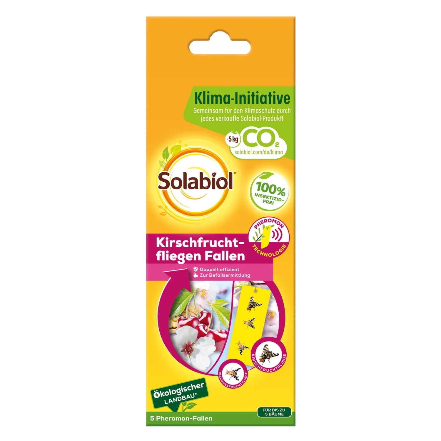 Solabiol Kirschfruchtfliegenfalle, 5er-Pack 1 Solabiol Kirschfruchtfliegenfalle, 5er-Pack