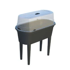 Hochbeet Mit Deckel, Anthrazit, L80 X B40 X H83 Cm -Stilvolles Gartenmöbelgeschäft 0980250146 Hochbeet mit Beinen und Deckel anthrazit 2 88863