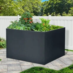 Hochbeet Mit Doppelwand, Anthrazit -Stilvolles Gartenmöbelgeschäft 0980250151 Hochbeet mit Doppelwand 3 94166