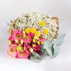 Gemischter Blumenbund 'Farbenspiel' Inkl. Gratis Grußkarte -Stilvolles Gartenmöbelgeschäft 1025700009 DIY Mixbund Farbenspiel Lisianthus Gypso Euka Craspedia 1 94533