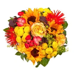 Blumenstrauß 'Sommerabend' Inkl. Gratis Grußkarte 7 Blumenstrauß 'Sommerabend' Inkl. Gratis Grußkarte -Stilvolles Gartenmöbelgeschäft 1110600041 Sommer Orange D33cm 2 6660