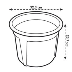 Elho Kartoffeltopf Green Basics Living Black, Ø 32,3 Cm, Höhe 25,7 Cm, Erdvol. 13 L -Stilvolles Gartenmöbelgeschäft 12 gb potato pot 33 living black 8711904315597 110980