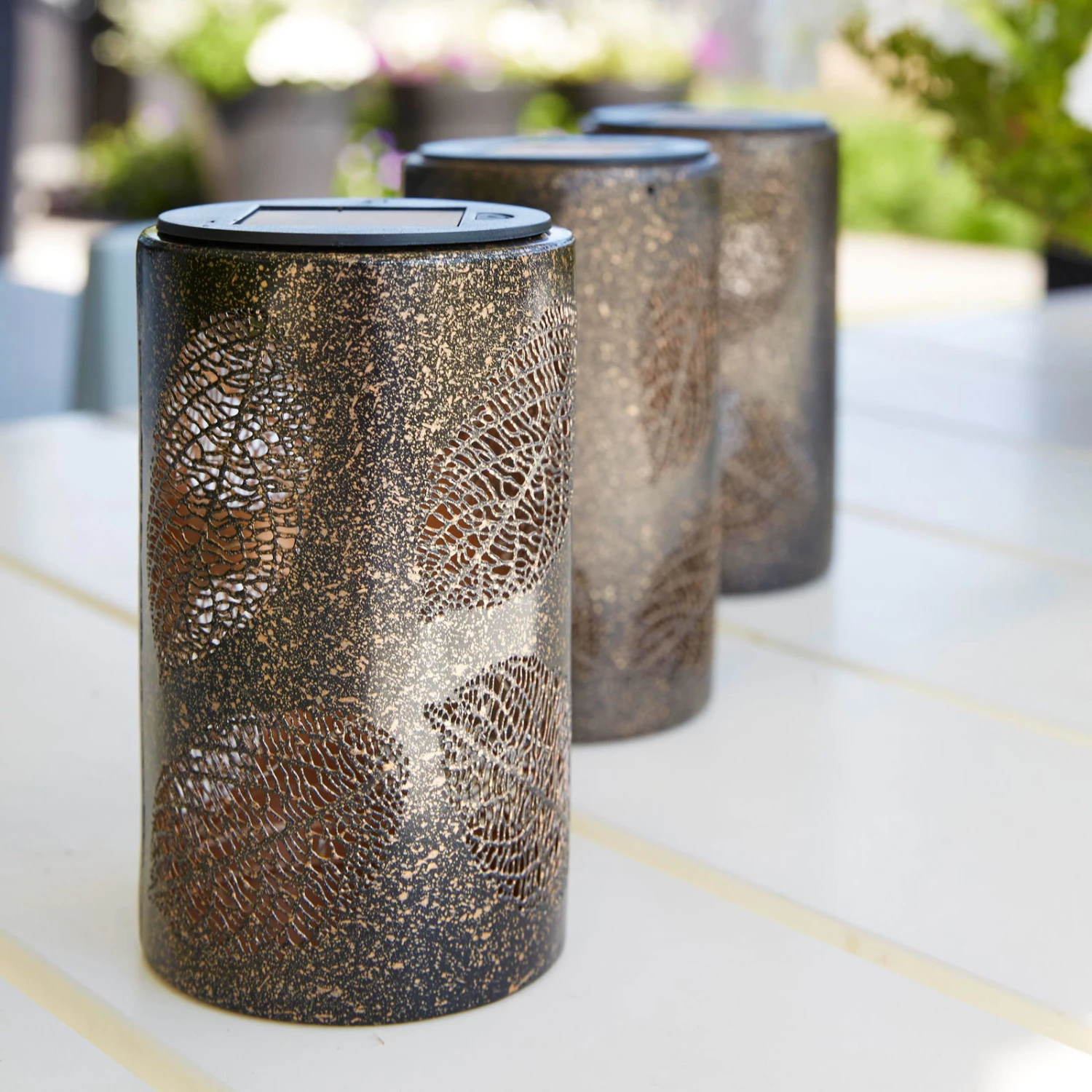 Solarleuchte Blatt, Antik Bronze, 9,0 X 9,0 X 15,3 Cm 4 Solarleuchte Blatt, Antik Bronze, 9,0 X 9,0 X 15,3 Cm – Bild 4