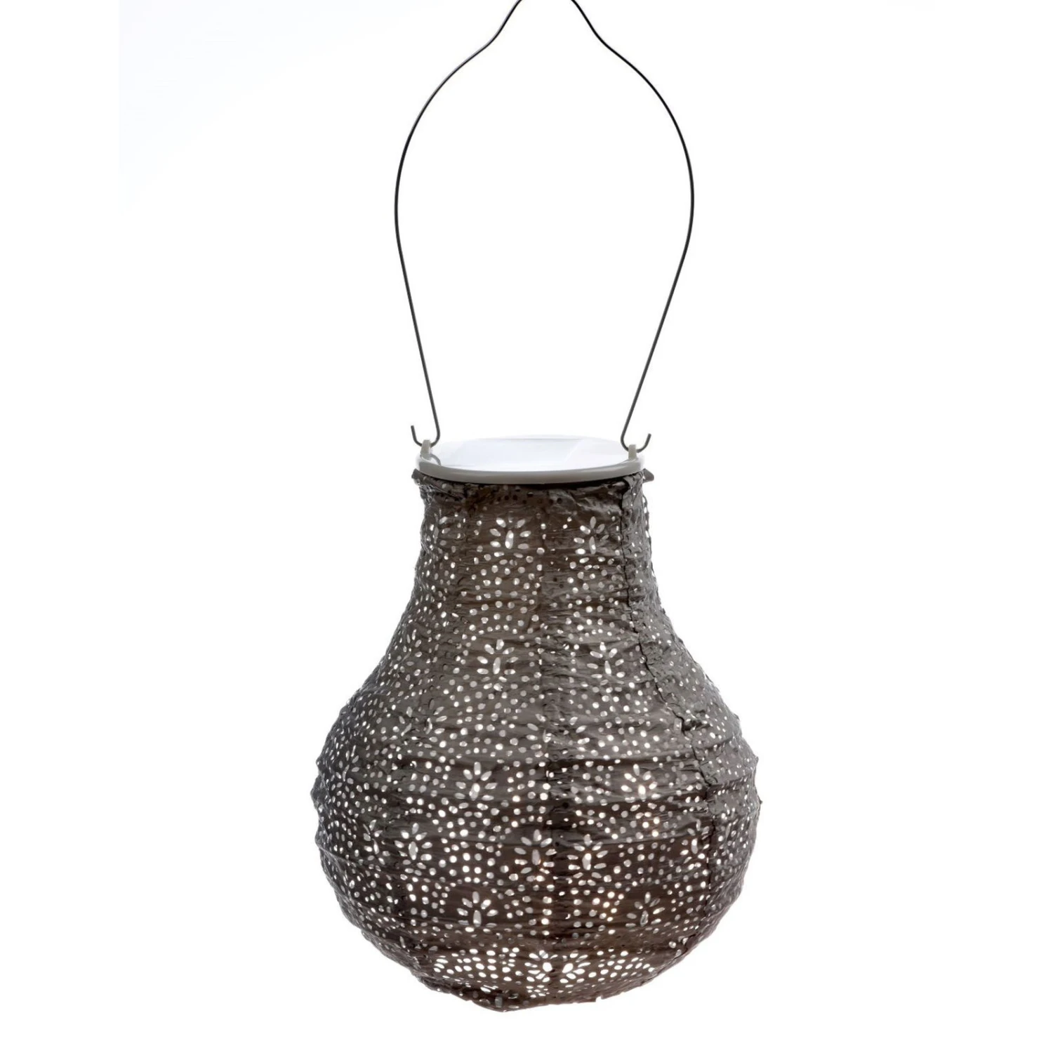 Solarlaterne 'Bulb 16', Taupe, Ø 16 X 20 Cm 1 Solarlaterne 'Bulb 16', Taupe, Ø 16 X 20 Cm