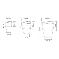 Pflanzgefäß "Wave Globe High" Schwarz -Stilvolles Gartenmöbelgeschäft 3210102842 3210102843 3210102844 Illu Wave Globe High Vermasst 55951