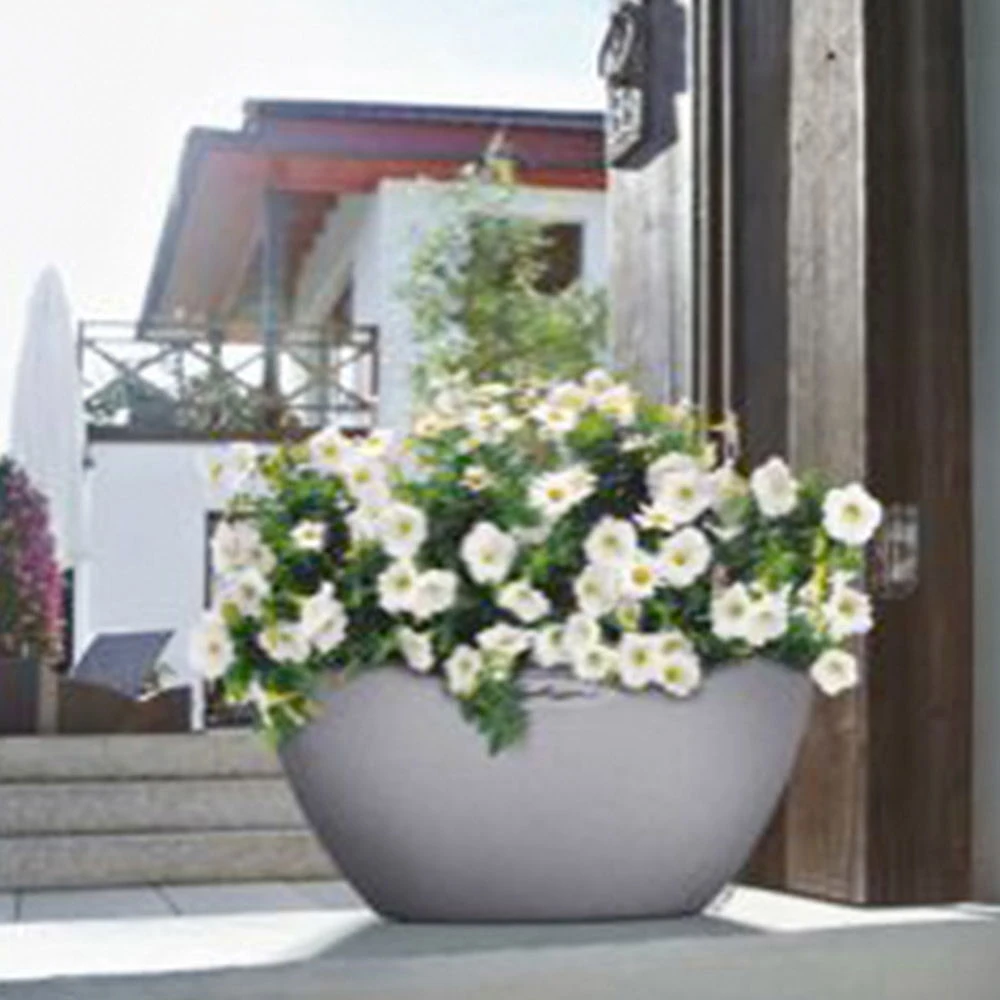 LECHUZA® Pflanzschale Cubeto Steingrau 1 LECHUZA® Pflanzschale Cubeto Steingrau