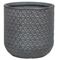 Pflanzgefäß 'Chester 04', Dunkelgrau, Ø 25 X H 25 Cm