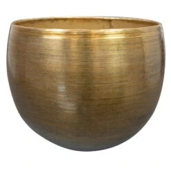 Pflanzgefäß 'Rowen', Gold, Ø 38 X H 30 Cm