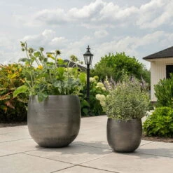 Pflanzgefäß 'Rowen', Silber, Ø 38 X H 30 Cm 15 Pflanzgefäß 'Rowen', Silber, Ø 38 X H 30 Cm -Stilvolles Gartenmöbelgeschäft 3210801625 3210801626 3210801627 3210801628 Pflanzgefaess Rowen silber 4 115000