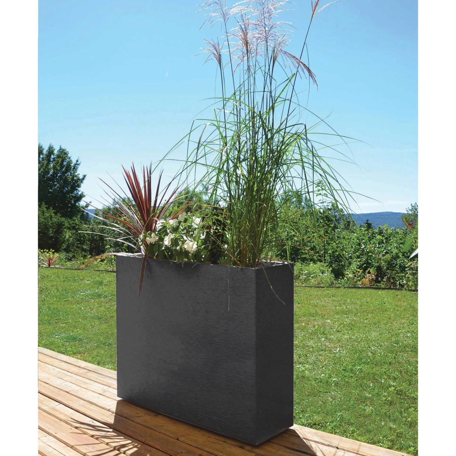Pflanzkasten Graphit Crunch High, Anthrazit, Wasserdicht, Doppelwandig 2 Pflanzkasten Graphit Crunch High, Anthrazit, Wasserdicht, Doppelwandig – Bild 2
