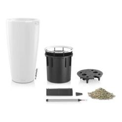 LECHUZA Rondo Premium 40, Weiß Hochglanz, All-in-One-Set, Ø 40 Cm, H:75 Cm 5 LECHUZA Rondo Premium 40, Weiß Hochglanz, All-in-One-Set, Ø 40 Cm, H:75 Cm -Stilvolles Gartenmöbelgeschäft 3325100103 Rondo Premium40 weiss All in OneSet D40xH75cm RGB 3 7756