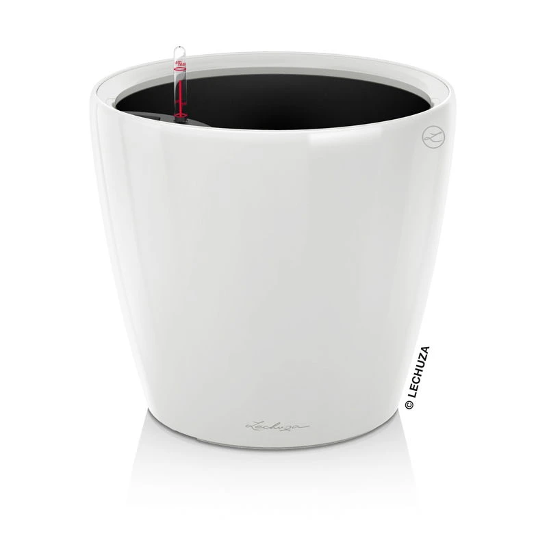 LECHUZA Classico Premium LS, All-in-One-Set, Weiß Hochglanz, Ø 21 Cm, H:20 Cm 3 LECHUZA Classico Premium LS, All-in-One-Set, Weiß Hochglanz, Ø 21 Cm, H:20 Cm – Bild 3