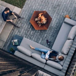 Höfats TRIPLE 90 Feuerschale In Schwarz, Maße 90 X 78 X 24 Cm -Stilvolles Gartenmöbelgeschäft 3920150074 TRIPLE 90 Feuerschale 90x78x24cm 2 57576