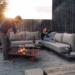 Höfats TRIPLE 90 Feuerschale In Schwarz, Maße 90 X 78 X 24 Cm -Stilvolles Gartenmöbelgeschäft 3920150074 TRIPLE 90 Feuerschale 90x78x24cm 3 57575