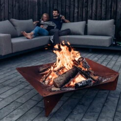 Höfats TRIPLE 90 Feuerschale In Schwarz, Maße 90 X 78 X 24 Cm -Stilvolles Gartenmöbelgeschäft 3920150074 TRIPLE 90 Feuerschale 90x78x24cm 5 57573