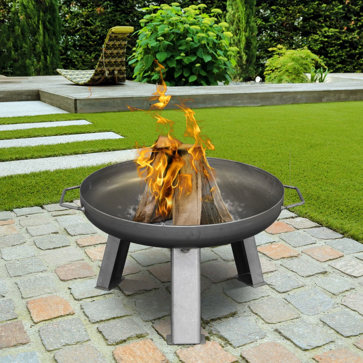 Feuerschale, Rund, Schwarz 1 Feuerschale, Rund, Schwarz