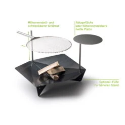 Höfats TRIPLE Grillrost Aus Edelstahl, Maße 55 Cm -Stilvolles Gartenmöbelgeschäft 3920501766 TRIPLE Grillrost D55cm 5 57583