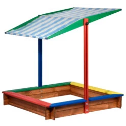 Sandkasten Inkl. Dach, Bunt, 120 X 120 X 120 Cm -Stilvolles Gartenmöbelgeschäft 3940100136 Sandkasten inkl Dach 5 106182
