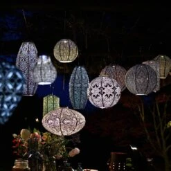 Solarlaterne 'Long Oval 20', Pink, Ø 20 X 45 Cm -Stilvolles Gartenmöbelgeschäft 72462 lumiz EB8 3348 123926