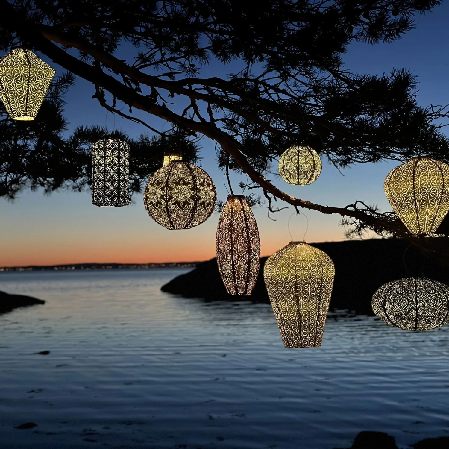 Solarlaterne 'Oval 40', Gold, Ø 40 X 27 Cm 5 Solarlaterne 'Oval 40', Gold, Ø 40 X 27 Cm – Bild 5